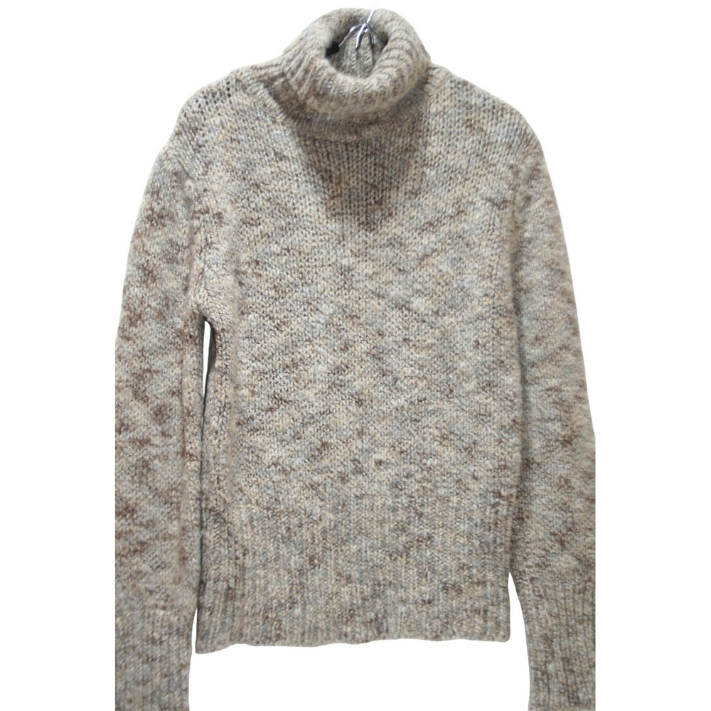 Berretti Womens L Merino Wool Blend Turtleneck Sweater Marled Italy Academia